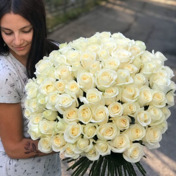 белые розы Красноярск